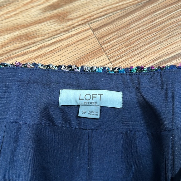 Loft skirt Ann Taylor woman’s size 2 beautiful multicolored rainbow skirt - Picture 5 of 6